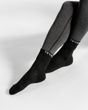 Women's Teveo Air (2pcs) Socks Black | USA-8173IVNZU