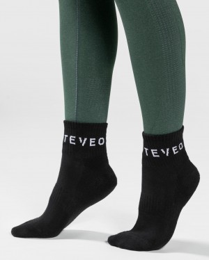 Women's Teveo Ankle (2pcs) Socks Black | USA-3175HUMEL