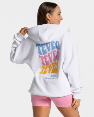 Women's Teveo Candy Oversized Jacket White | USA-2763BOLRX