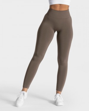 Women's Teveo Classy Leggings Grey Brown | USA-0176EBCAK