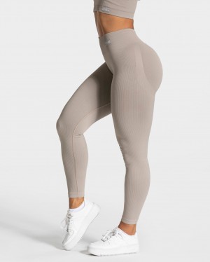 Women's Teveo Elegant Scrunch Leggings Grey | USA-6521ZBGKU