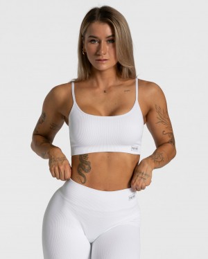 Women's Teveo Elegant Sports Bra White | USA-1632GHLXB