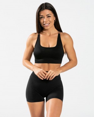 Women's Teveo Everyday Backless Tops Black | USA-4830QYUXS