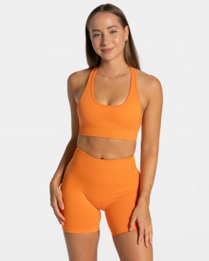 Women's Teveo Everyday Neckholder Sports Bra Orange | USA-9123NRELQ