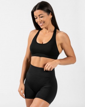 Women's Teveo Everyday Neckholder Sports Bra Black | USA-4129AYVOF