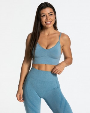 Women's Teveo Evolution V2 Sports Bra Blue | USA-4053DNHPS