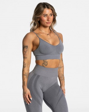 Women's Teveo Evolution V2 Sports Bra Grey | USA-6170MXJUW