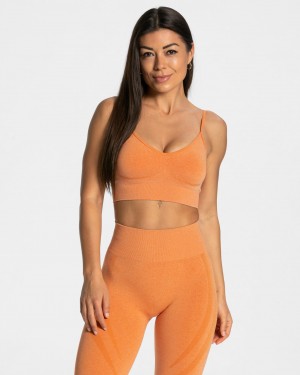 Women's Teveo Evolution V2 Sports Bra Orange | USA-4576WHKGQ