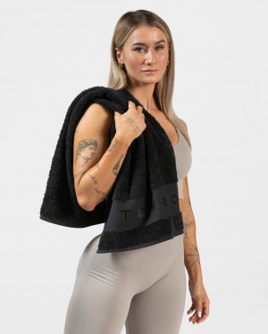 Women's Teveo Fitness Towels Black | USA-3195TLKWG