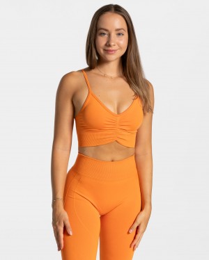 Women's Teveo Focus Sports Bra Orange | USA-9372WCKNP