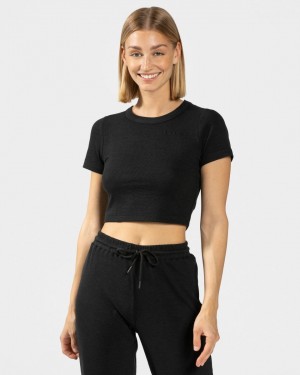 Women's Teveo Lounge T-Shirt Black | USA-6315HZEAP