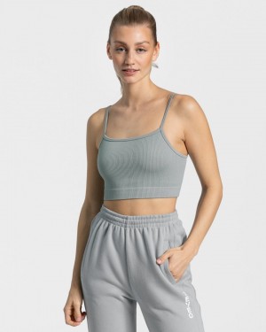 Women's Teveo Sassy Tops Grey Blue | USA-4301HRMPA