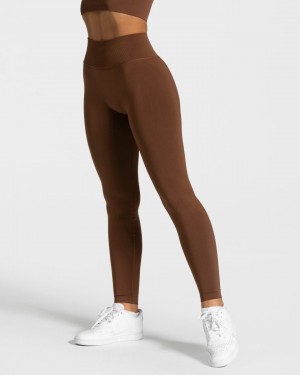 Women's Teveo Sensation Leggings Chocolate | USA-4615CMXHQ