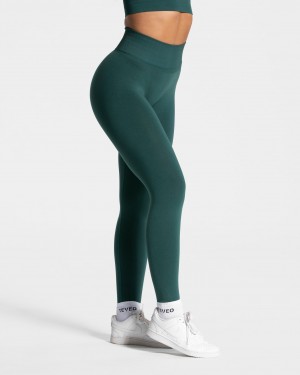 Women's Teveo Sensation Leggings Dark Green | USA-5174NJTSE