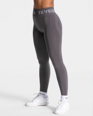 Women's Teveo Signature Scrunch Leggings Black Grey | USA-0948OMFXY