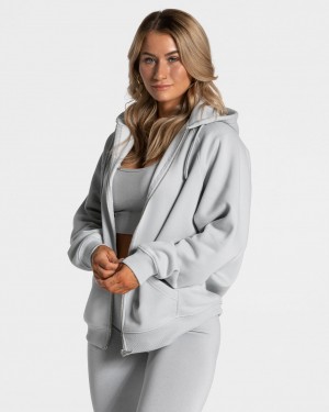 Women's Teveo Statement Oversized Jacket Light Grey | USA-8614UYLRA