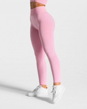 Women's Teveo Statement Scrunch Leggings Pink | USA-2791LDKIS