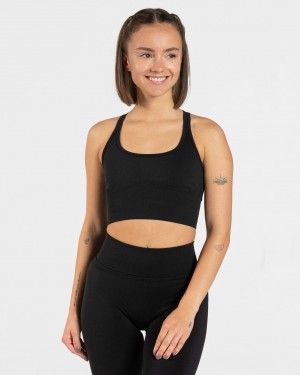 Women's Teveo Statement Sports Bra Black | USA-4581SLJNE