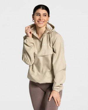 Women's Teveo Statement Windbreaker Brown | USA-3126XEVDP