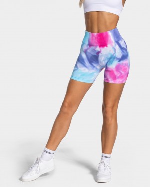 Women's Teveo Tie Dye Scrunch Shorts Multicolor | USA-8973EQYPH