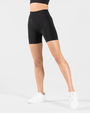 Women's Teveo Timeless Scrunch Shorts Black | USA-5681FGOHX