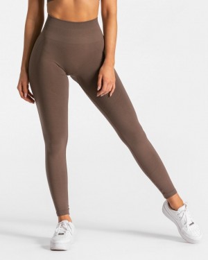 Women's Teveo True Leggings Brown | USA-0819LNAYW