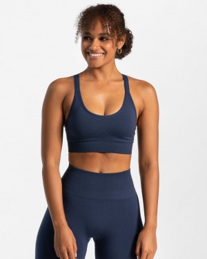 Women's Teveo True Sports Bra Dark Blue | USA-9765WGVNB