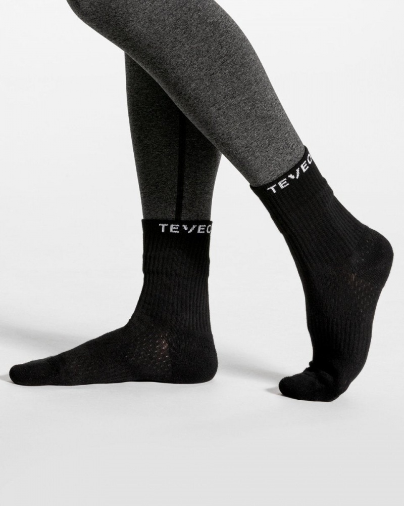 Women's Teveo Air (2pcs) Socks Black | USA-8173IVNZU