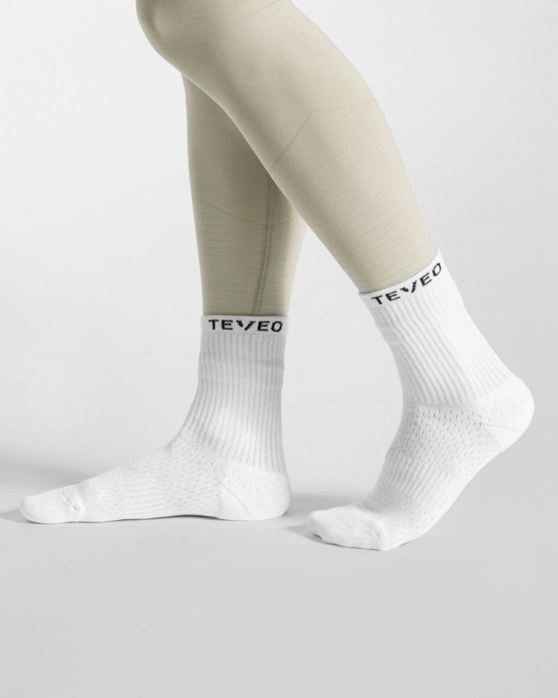 Women's Teveo Air (2pcs) Socks White | USA-0749AIVKO