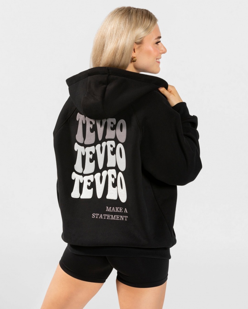 Women\'s Teveo Candy Oversized Jacket Black | USA-4182GYSMN