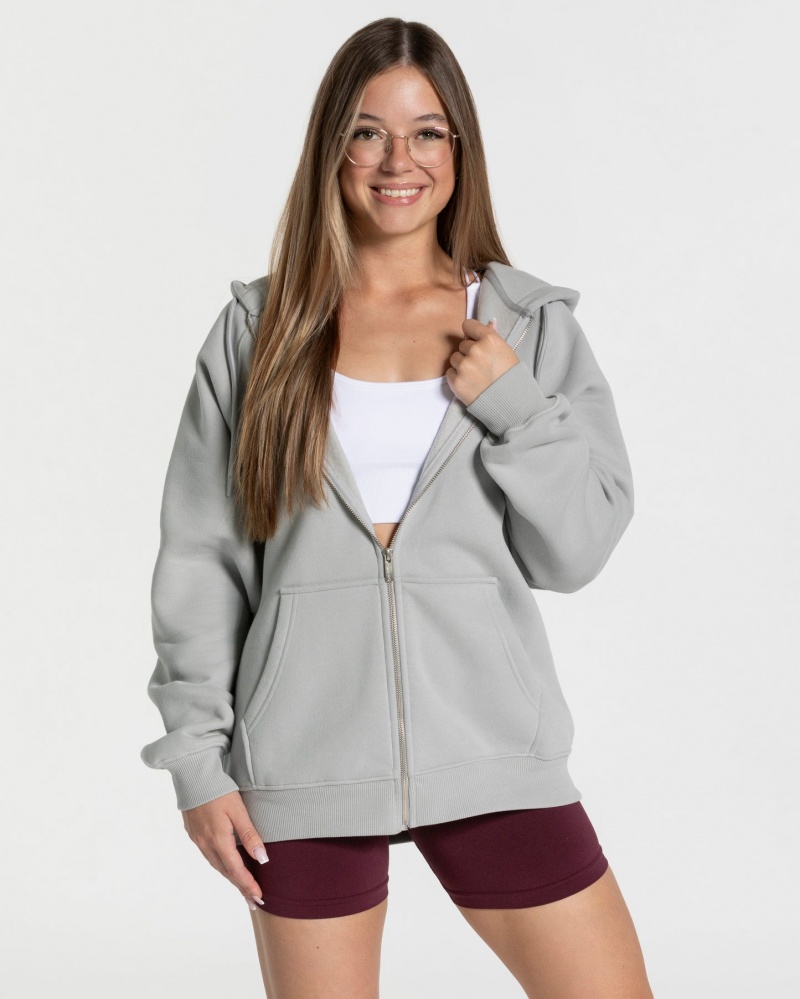 Women's Teveo Candy Oversized Jacket Light Grey | USA-3758TSKJI