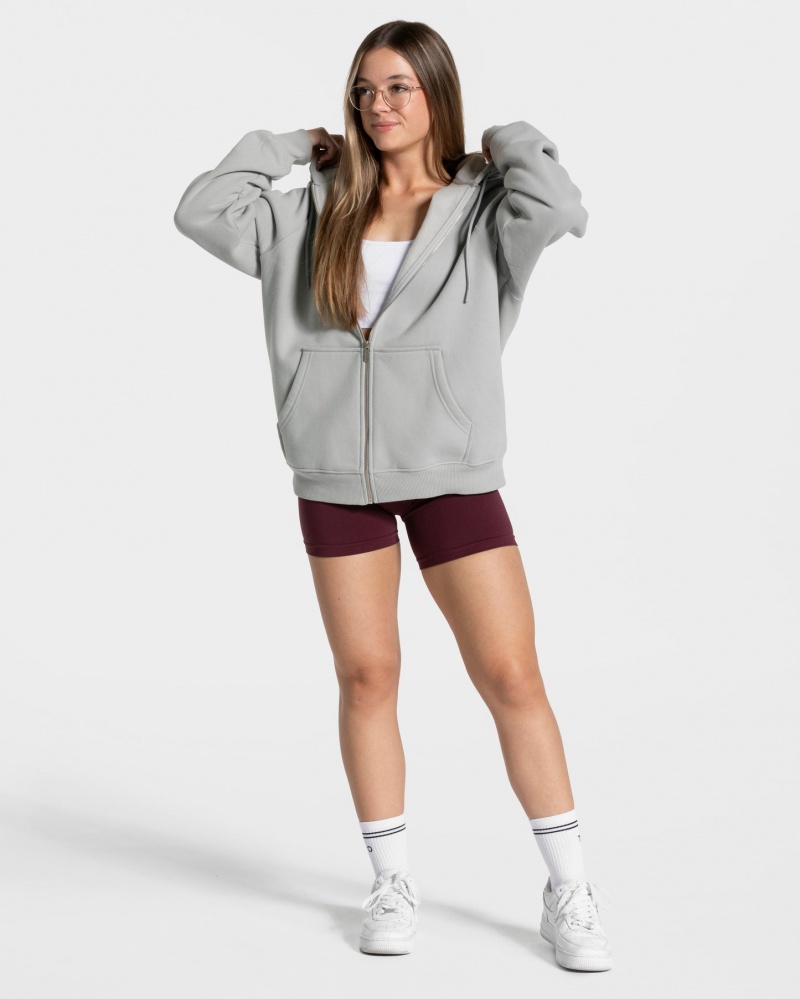 Women's Teveo Candy Oversized Jacket Light Grey | USA-3758TSKJI