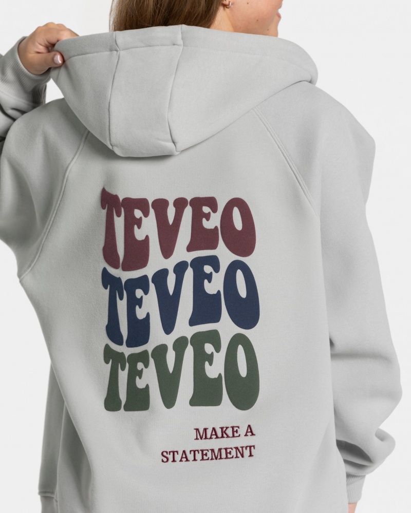 Women's Teveo Candy Oversized Jacket Light Grey | USA-3758TSKJI