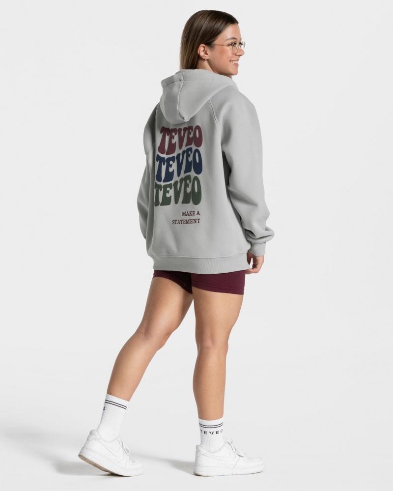 Women's Teveo Candy Oversized Jacket Light Grey | USA-3758TSKJI