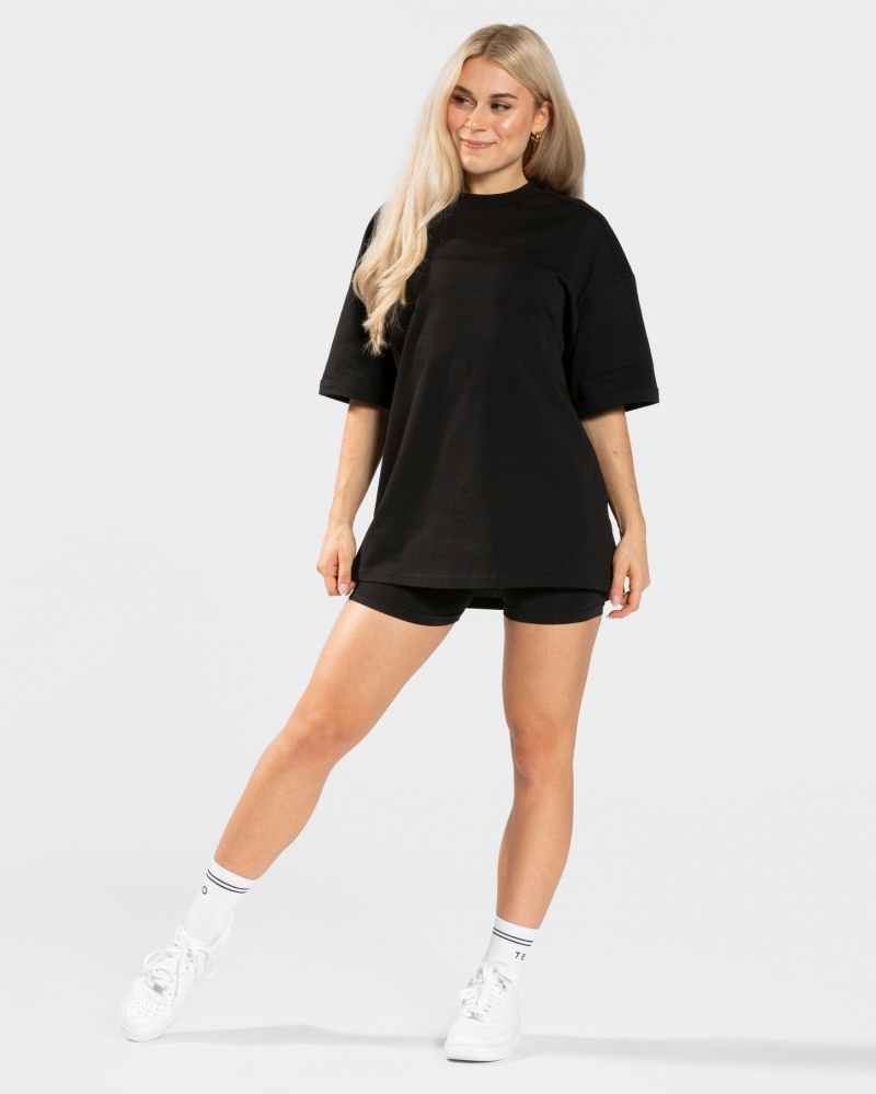 Women's Teveo Candy Oversized T-Shirt Black | USA-7420UVGJW