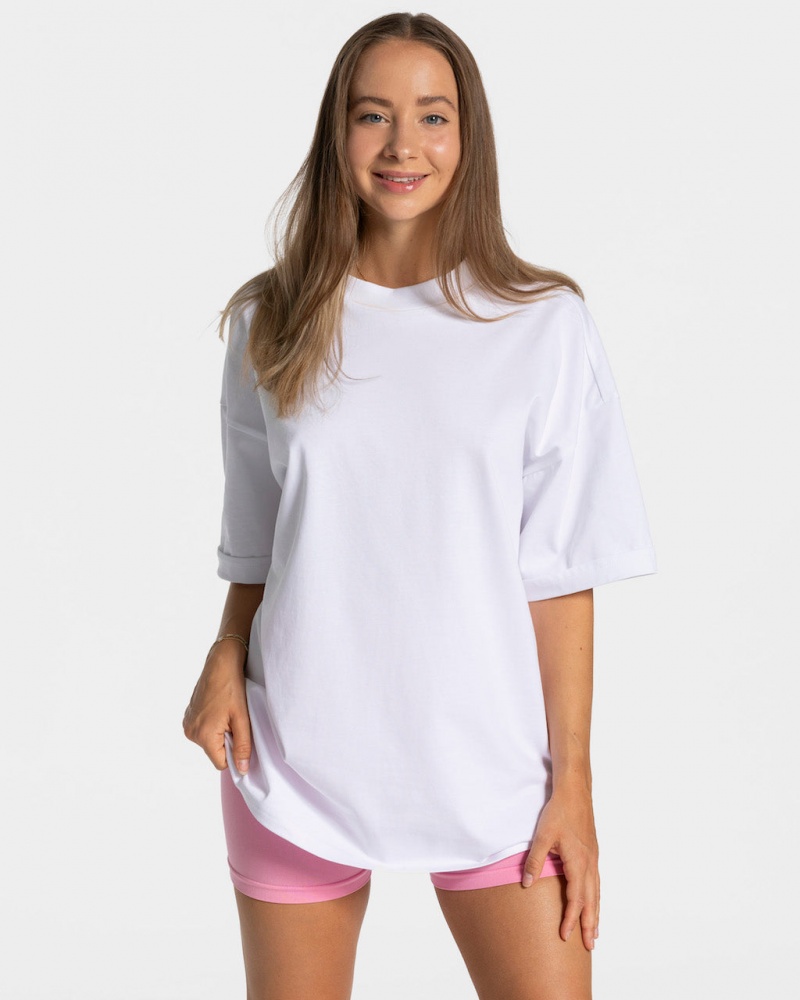 Women's Teveo Candy Oversized T-Shirt White | USA-3072YHWPS