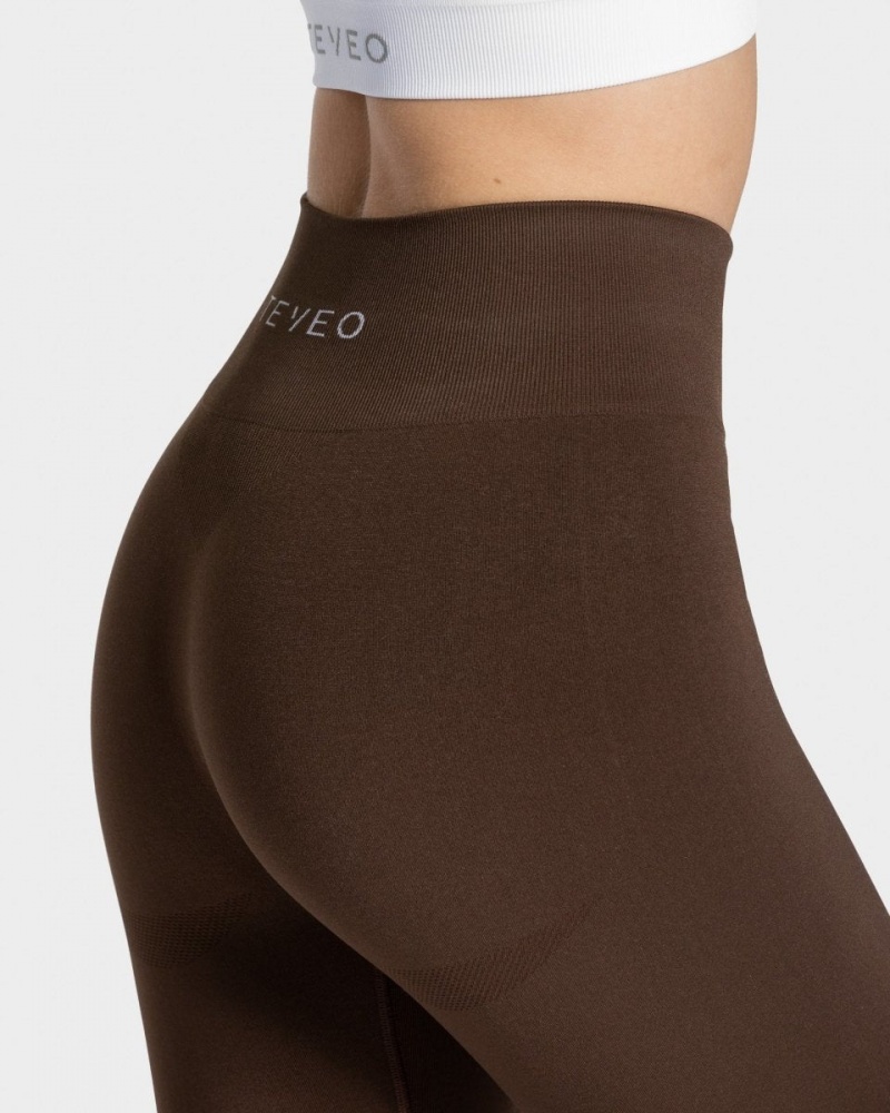 Women's Teveo Classy Leggings Dark Brown | USA-1492NXRAU