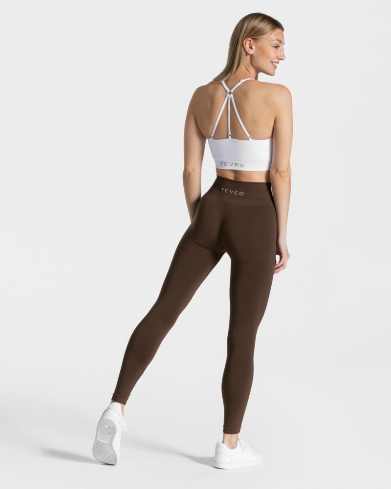 Women's Teveo Classy Leggings Dark Brown | USA-1492NXRAU