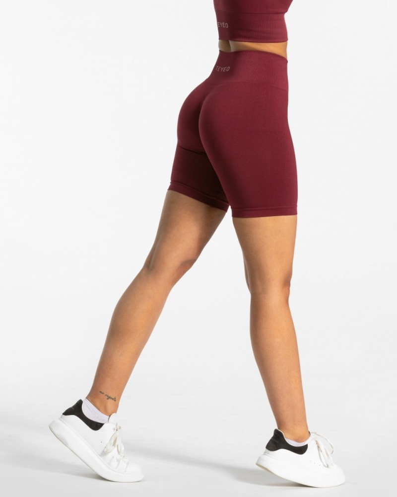 Women's Teveo Classy Shorts Burgundy | USA-3182DONUS