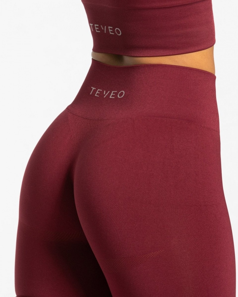 Women's Teveo Classy Shorts Burgundy | USA-3182DONUS