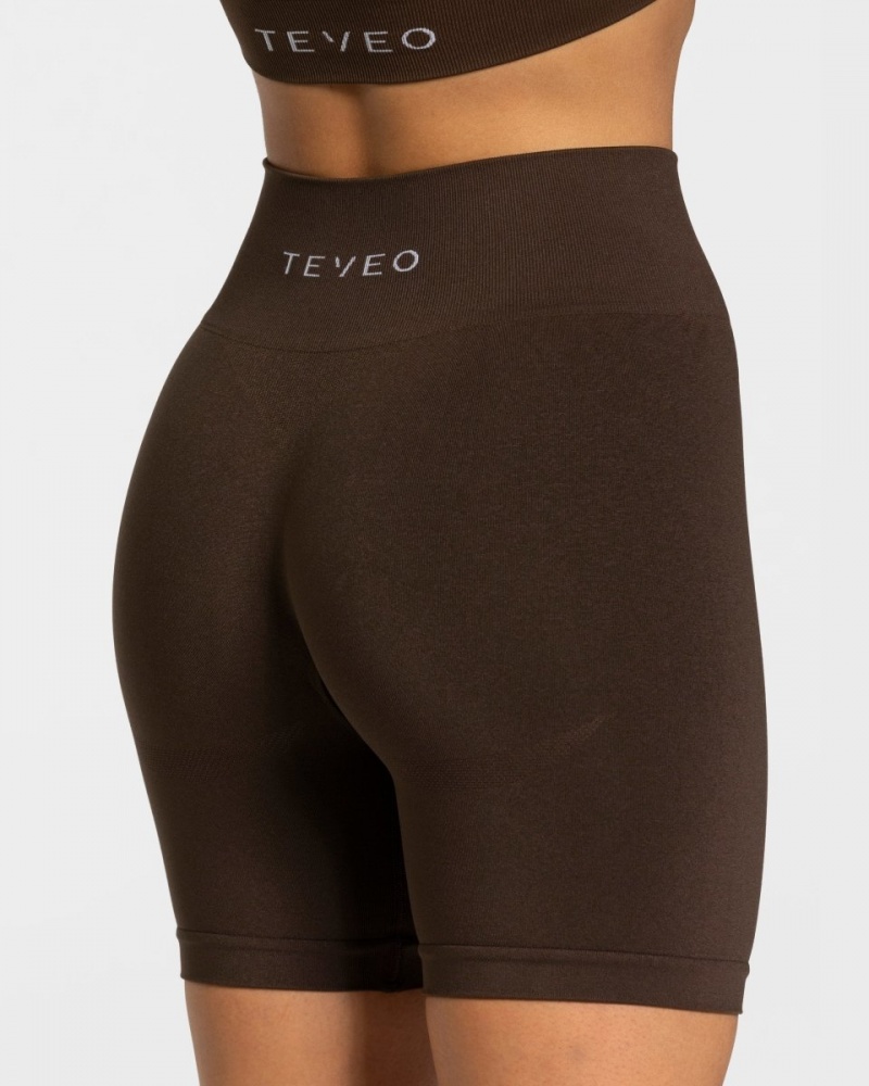 Women's Teveo Classy Shorts Dark Brown | USA-5213EBGZS