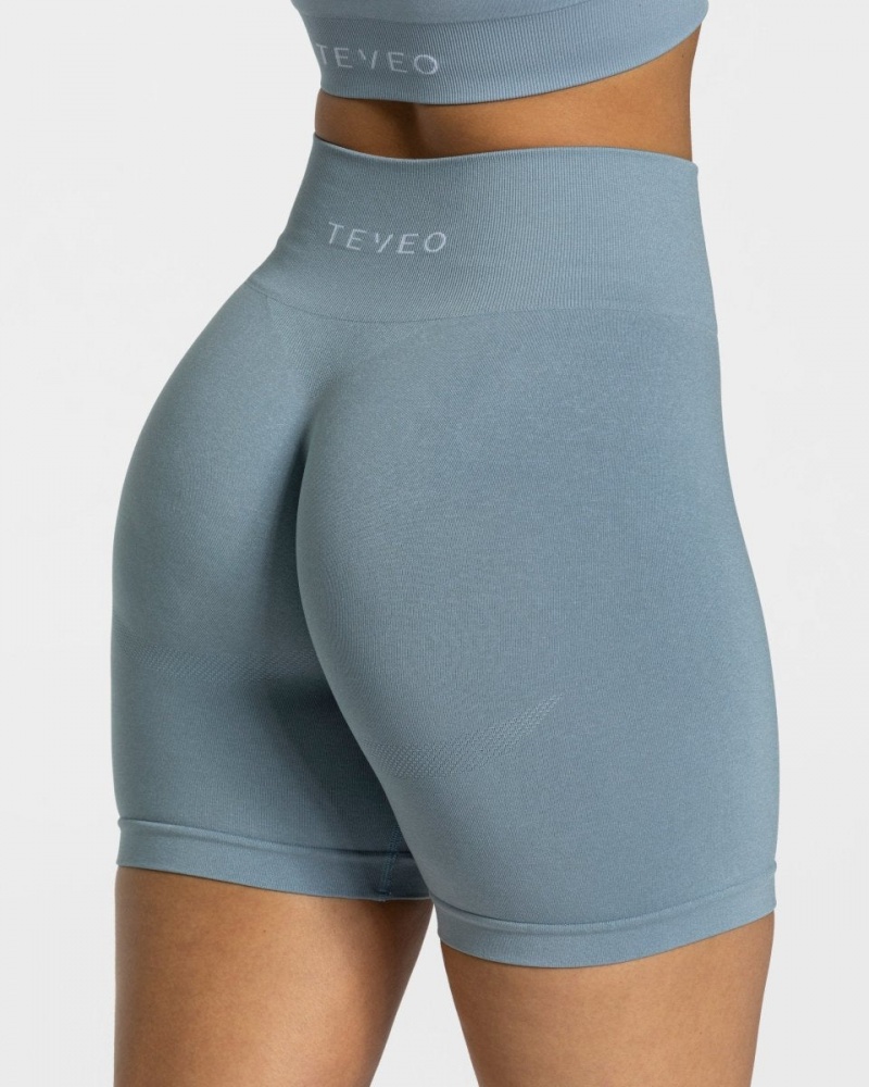 Women's Teveo Classy Shorts Grey Blue | USA-3562RUDHM