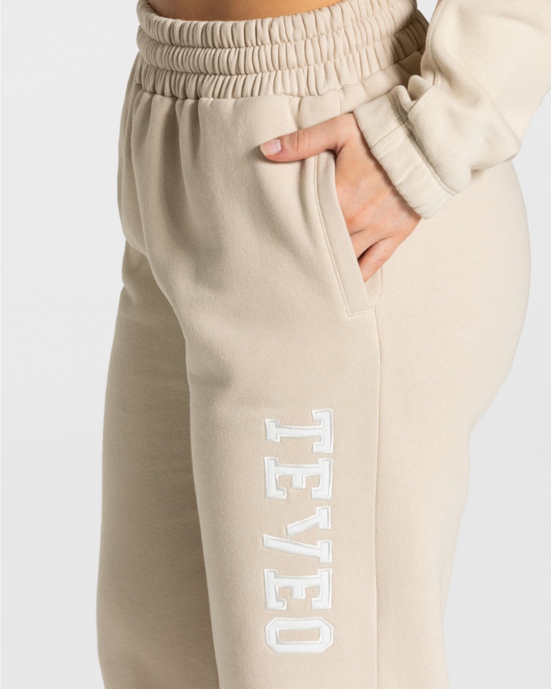 Women's Teveo College Oversized Leggings Beige | USA-4591UDHPC