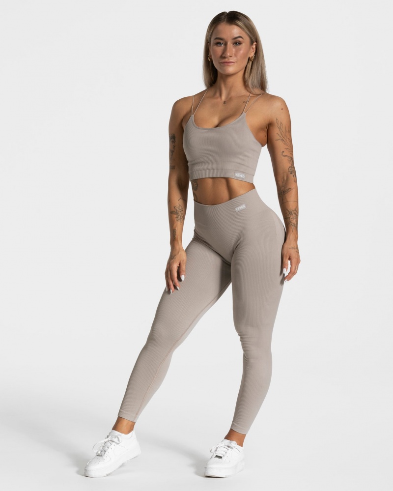 Women's Teveo Elegant Scrunch Leggings Grey | USA-6521ZBGKU