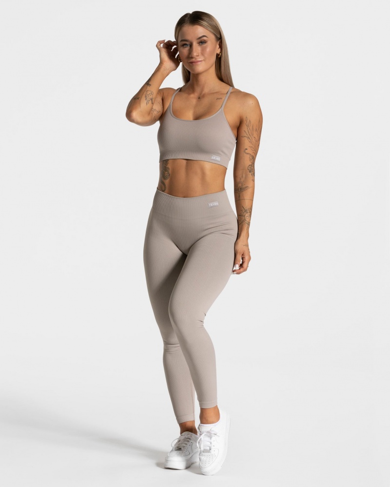 Women's Teveo Elegant Sports Bra Grey | USA-7106SVGBU