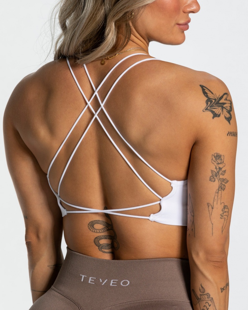 Women's Teveo Everyday Backless Tops White | USA-5389CZSMT