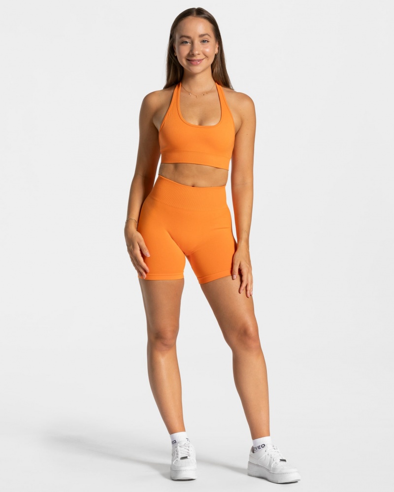 Women's Teveo Everyday Neckholder Sports Bra Orange | USA-9123NRELQ