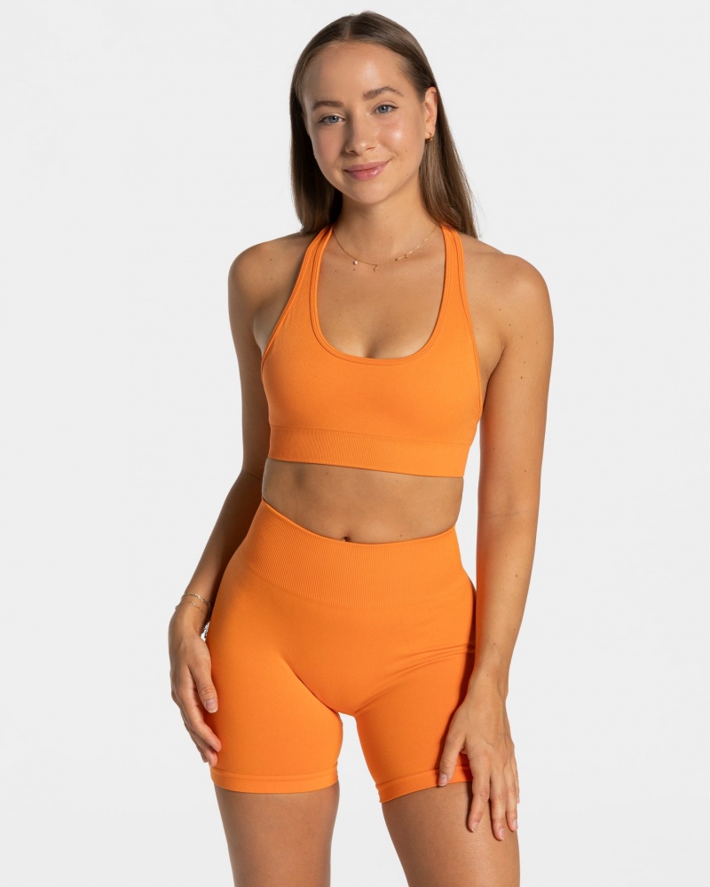 Women\'s Teveo Everyday Neckholder Sports Bra Orange | USA-9123NRELQ