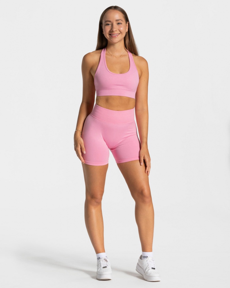 Women's Teveo Everyday Neckholder Sports Bra Pink | USA-1794RHUPS