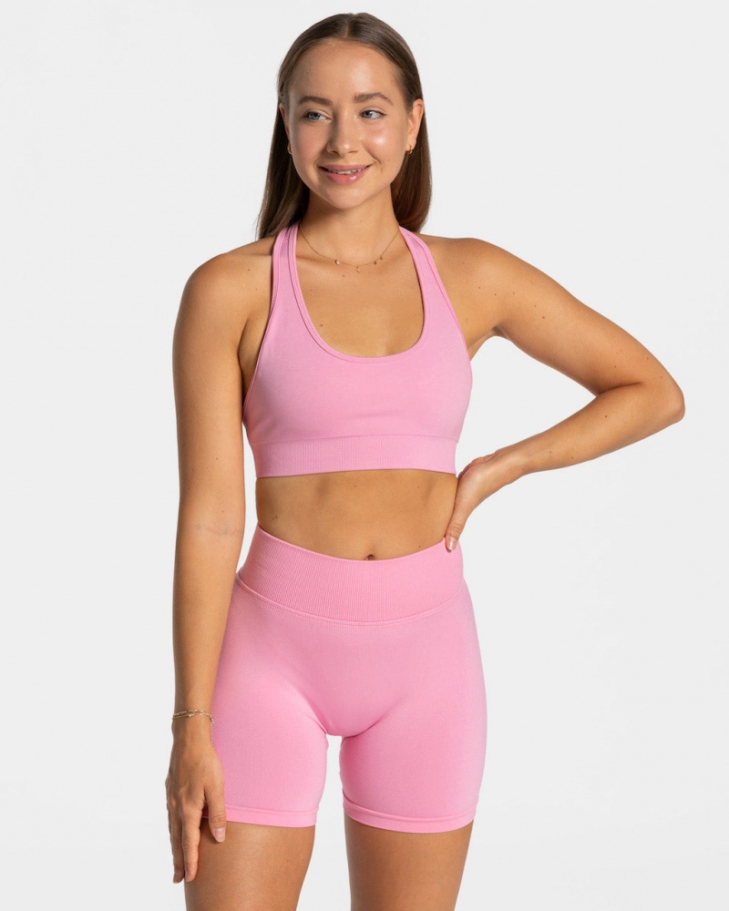 Women\'s Teveo Everyday Neckholder Sports Bra Pink | USA-1794RHUPS